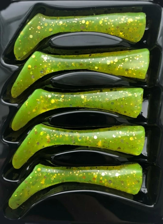 Shad 11 Replacement Tails 5 ks Tiger Green