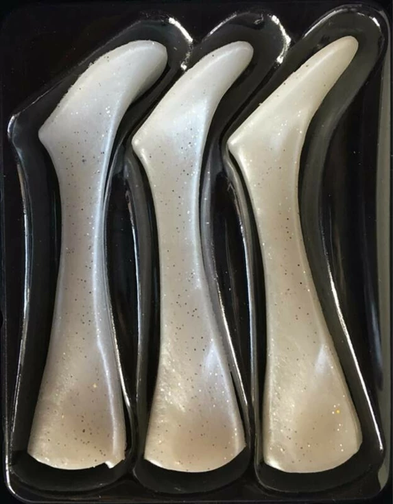 Shad 16 Replacement Tails 3 ks Pearl White