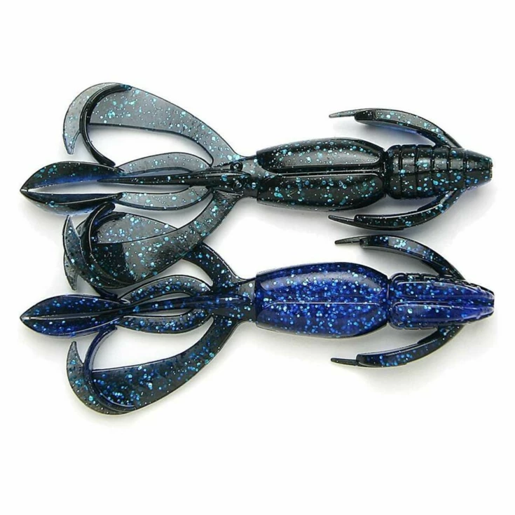 Keitech: Gumová nástraha Crazy Flapper 3,6" 9,1cm 6,6g Black Blue 7ks