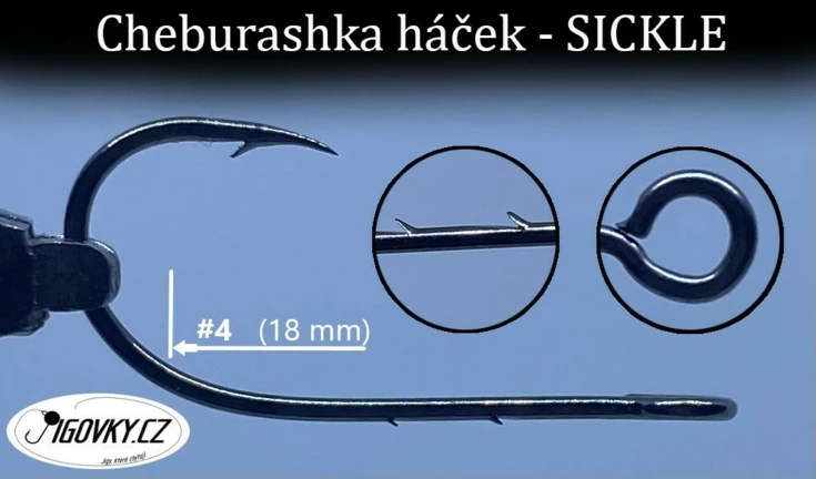 Cheburashka háček - SICKLE, #4, 10 ks