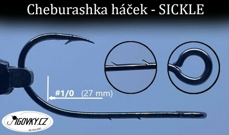 Cheburashka háček - SICKLE, #1/0, 10 ks