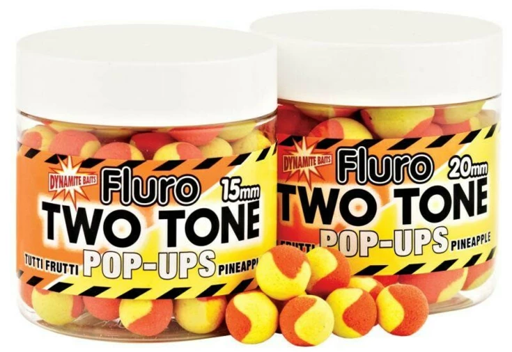 Dynamite Baits Pop-Ups Fluro Two Tone Tutti Frutti&Pineapple 15 mm