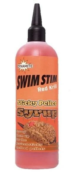 Dynamite Baits Syrup Sticky Pellet Swim Stim Red Krill 300 ml