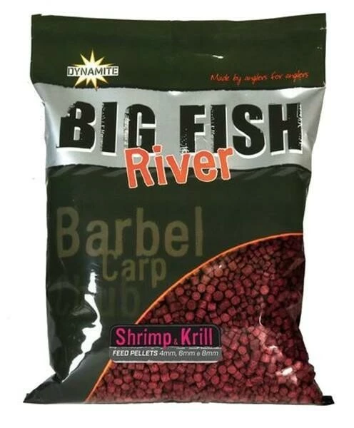 Dynamite Baits Pellets Big Fish River Shrimp&Krill 4/6/8 mm 1,8 kg