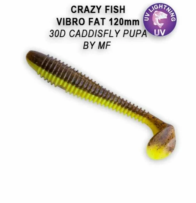 Vibro Fat 12cm 30D caddisfly puppy 4ks