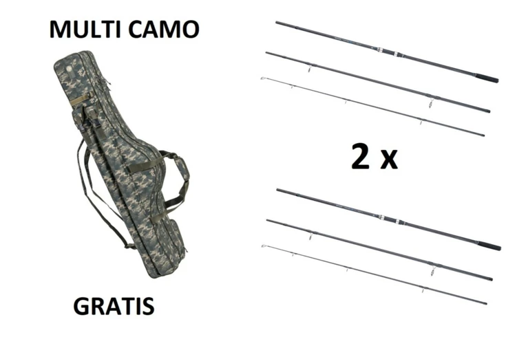 2x Prut Sentinel Carp 360SH   Obal Multi Camo 130