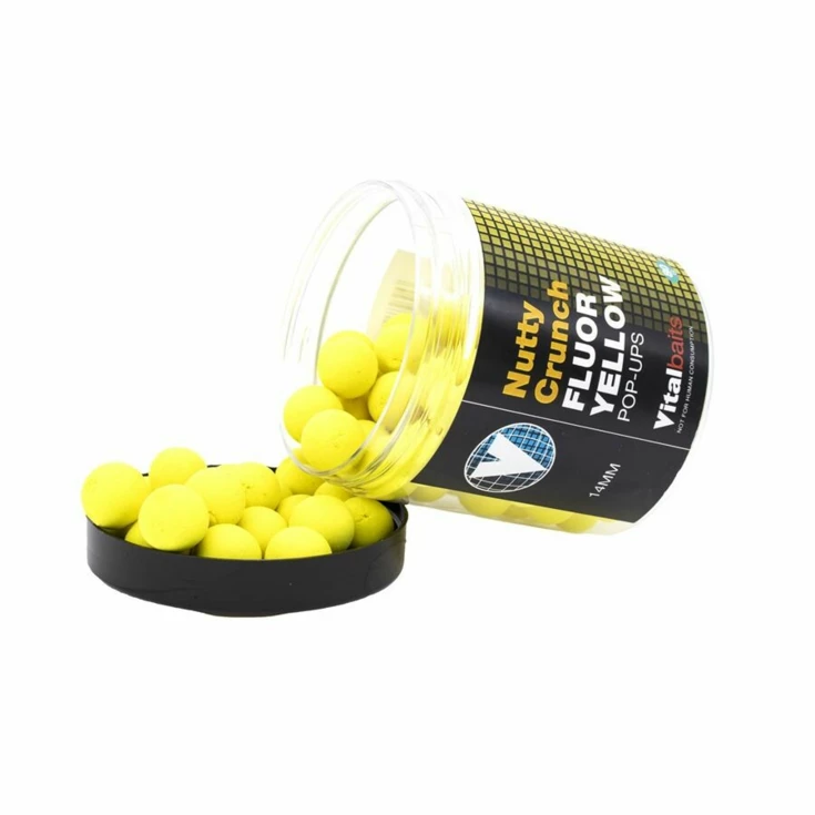 Vitalbaits: Pop-Up Nutty Crunch Fluor Yellow 18mm 80g